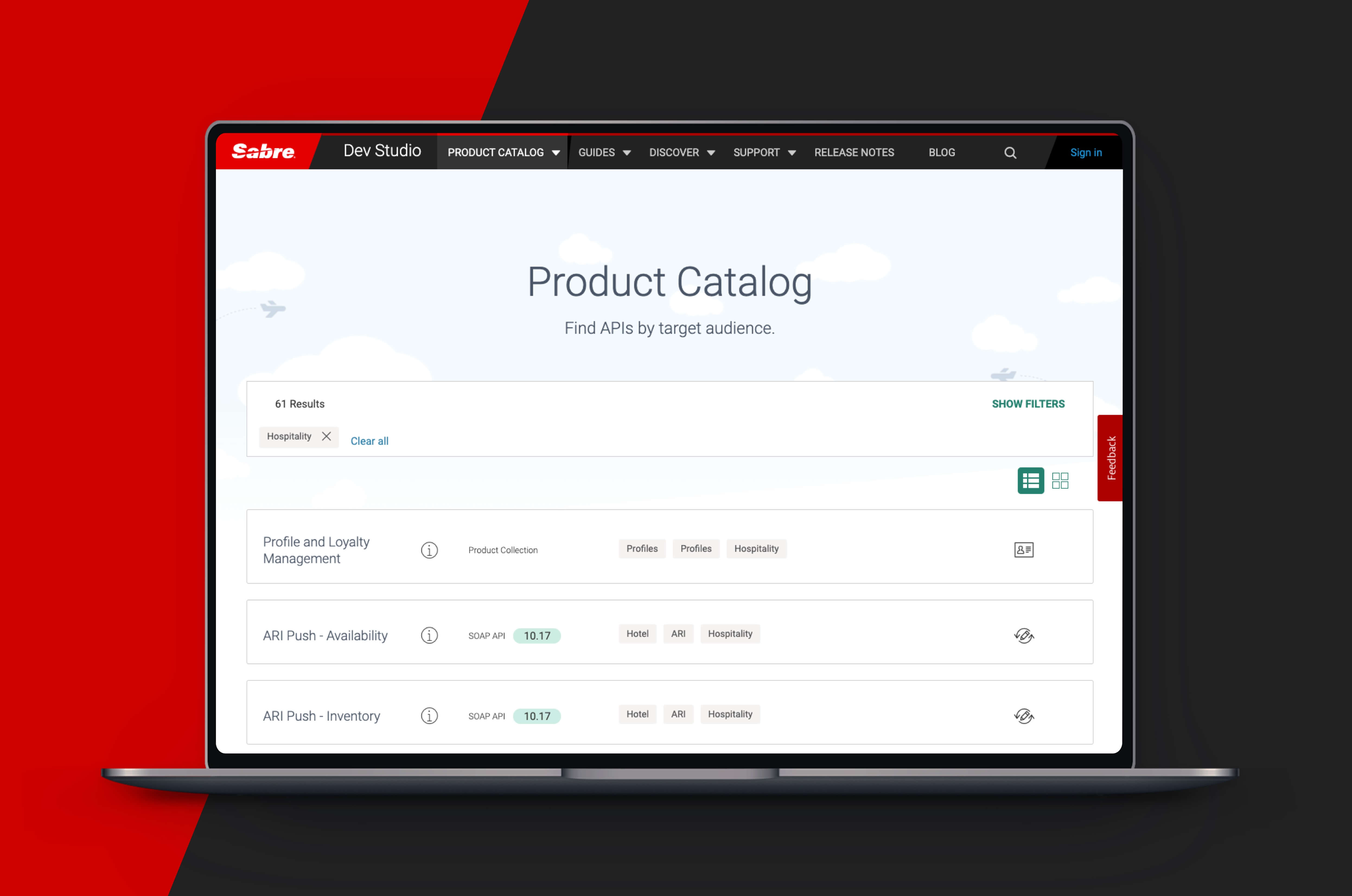 Sabre Evolving Web
